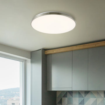Astrid 21.25" Modern Minimalist Iron Circle Integrated LED Flush Mount - JONATHAN Y